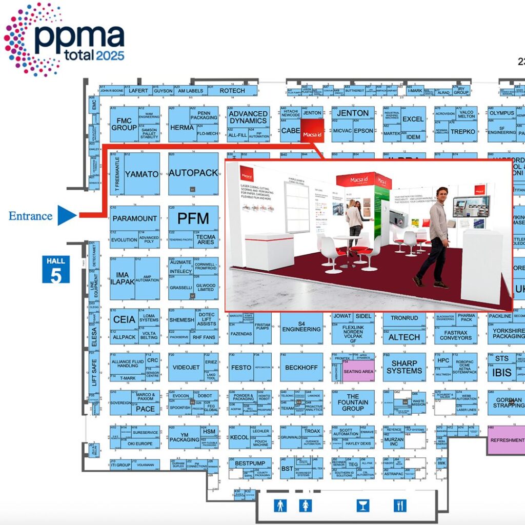 Floor Plan of PPMA 2025 showing Macsa ID